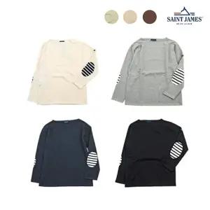 [대구백화점] [세인트제임스]길도 긴팔 무지 엘보패치 티셔츠 모음