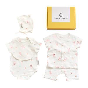 맘스네이처 신생아 출산선물세트 자가드 4종 토토 75, 1개