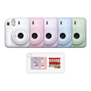 인스탁스 미니12 카메라/전용앨범+레드하트집게/즉석카메라