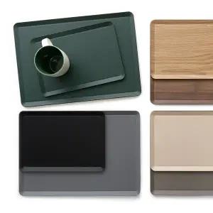 [로흐야]국산 논슬립 낮은사각 쟁반 후식 다과 커피 트레이