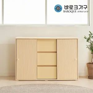 슬링 E0등급 템바 슬라이딩 2도어 1200 서랍 수납장_착불배송