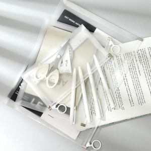 B6 A4 A5 지퍼백 투명 슬라이드 문서보관 케이스 파일첩 수납파우치