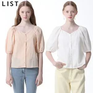 [리스트] 코튼 스윗 하트넥 블라우스