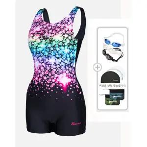 [레노마수영복](하남점)*폴리백 증정* 여성 트윙클 2부 반신수영복 레인보우RN-LF2E061-RW