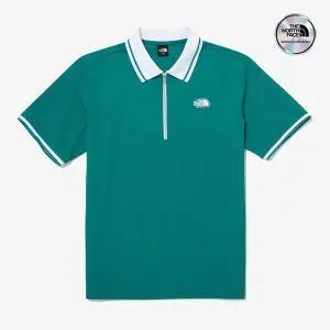 [노스페이스] [노스페이스 공식] NT7PQ07C 남성 아이스 필드 반팔 집업 폴로