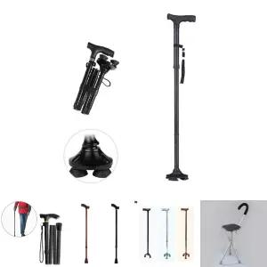 4단 접이식 길이조절 휴대용 지팡이/실버/용품/효도/경량/스틱/노인용/접지/고급/지팽이/보행/보조/기구