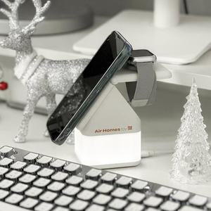 [감성전자]에어홈즈 맥세이프 4in1 충전기 고속 무선 아이폰 갤럭시 호환 거치대 무드등