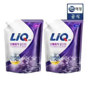 [리큐] 얼룩제거 올인원 (리필) 2.1L (일반/드럼) x 2개