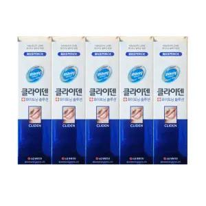 엘지생활건강 클라이덴 화이트닝 솔루션 뉴 치약 120gX5개