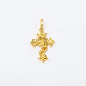남자 순금 펜던트 7.5g [십자가 스네이크]