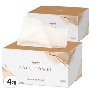 탐사 순면 페이스타올 화장솜 100매입 4팩