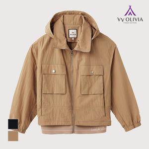 [비비올리비아] 크롭 후드 점퍼_VVCCL4M4486