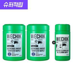 위칙 소독 세정 티슈 180매 2개+올클린 세정 티슈 80매 1개