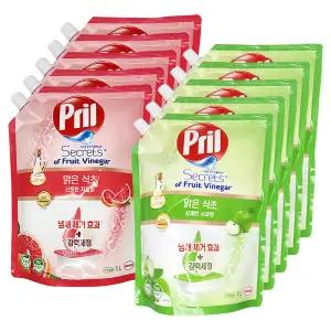 헨켈 프릴 맑은 식초 주방세제 리필 1L x5개 자몽향 사과향 택1