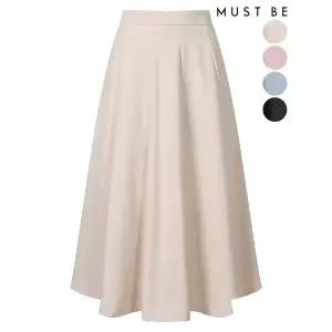 [하프클럽/머스트비]핀턱 밴딩 스판 플레어 스커트