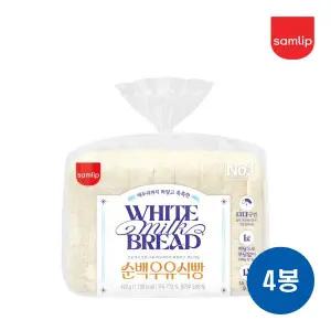 삼립 순백우유식빵 420g 저당 샌드위치 토스트 X 4봉