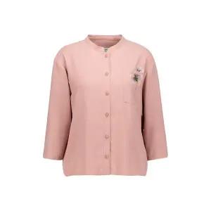 [벨리시앙](의정부점)플라워 포켓 디테일 버튼 블라우스_BL4214