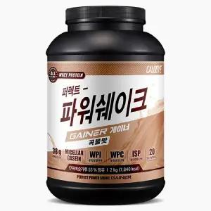 [칼로바이]퍼펙트파워쉐이크 게이너 곡물맛 2kg 프로틴 단백질 2kg 1개