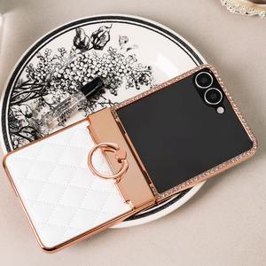 갤럭시 Z플립7 6 5 4 큐빅 링 스탠딩 힌지보호 강화유리 풀커버 케이스