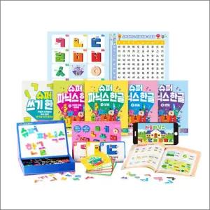 [카드10%] 슈퍼 파닉스 한글 소리 나는 자석 보드판 브로마이드 한글카드 세트 (전5권)