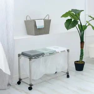 키낮은 분리수거대 3구 분리수거함 청소 재활용 쓰레기 가정용 페트병 스티로홈 비닐 원룸