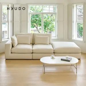 [휴도]구름의 동백 모듈형 2900 4인용 카우치 가죽 소파 (쿠션증정)