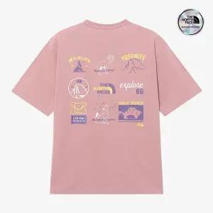 [노스페이스] [노스페이스 공식] NT7UR06M 화이트라벨 어드벤쳐 반팔 라운드티_GRAYISH PINK