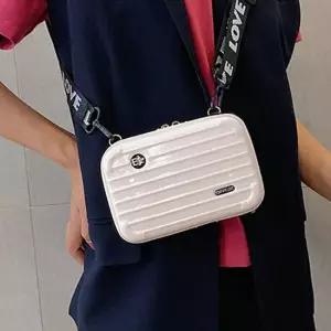 캐리어 스타일 미니 크로스백 데일리 여행 파우치 미니크로스백 인조가죽크로스백 미니세컨백