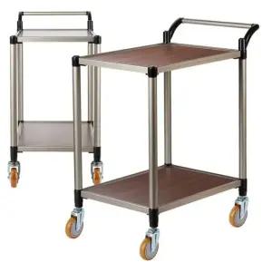 월넛우드 2단 중 와인바퀴 이동식트롤리 업소용서빙카 서빙카 써빙카트 써빙카 주방카트