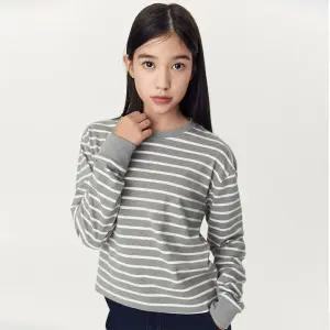 [지오다노주니어] 03025912 헤비 코튼 스트라이프 긴팔 티셔츠