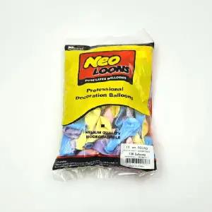 파스텔 매트 풍선 13cm 5인치 라운드 혼합 100개입 네오텍스