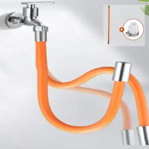 자유조절호스 베란다 야외 욕실 화장실 코브라 360도 회전 수도 꼭지 수전 연장 호스 연결구