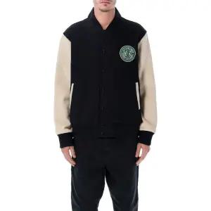 버튼 프론트 울 블렌드 바시티 재킷 JK00476 NAVY