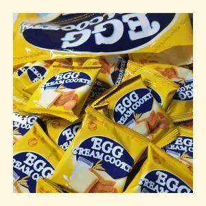 노브랜드 에그크림쿠키 120개(개별포장) 베트남 계란과자 대용량 낱개포장 사무실 간식