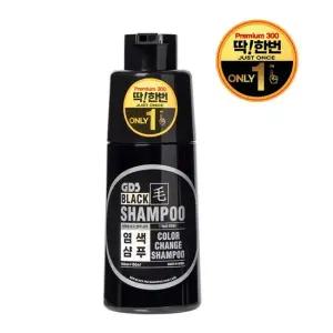 GDS 딱 한번 염색샴푸 프리미엄 새치염색 300ml 2개(비닐 장갑 12장)