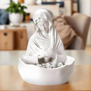 예수상 성모 마리아 가톨릭 선물 기념품 묵주 홀더 축복받은 선반용 크리스마스