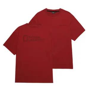 [내셔널지오그래픽]내셔널지오그래픽 N202UTS910 스토크 오버핏 반팔 티셔츠 BURGUNDY