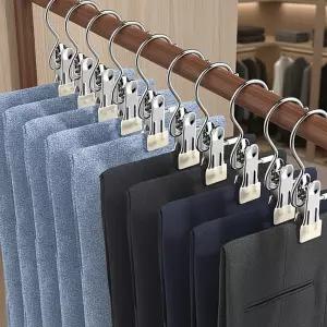 바지걸이 옷걸이 10개 논슬립 미끄럼방지 소프트젤 착붙걸이 미니 외집게 다용도 옷장