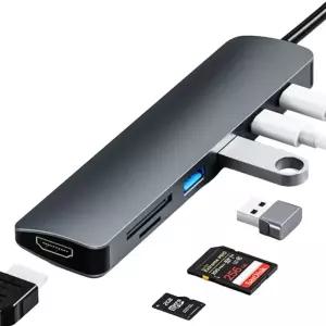 USB 3.0 멀티 포트 허브 / 7포트 C타입 HDMI PD 충전 / 노트북 맥북 갤럭시탭 아이패드 태블릿 호환