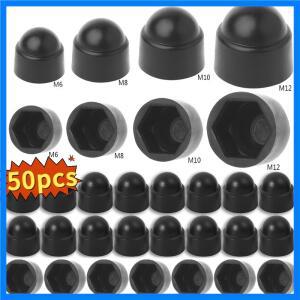 50Pcs 범용 나사 보호 캡 커버 볼트 너트 M6 M8 M10 M12 노출 된 육각형 플라스틱 전면 후면 도어 나사 캡