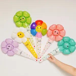스마일파티 데이지 스틱 막대 풍선 꽃다발 6종