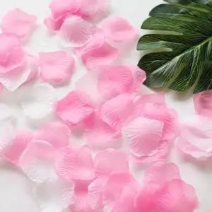 조화꽃잎 핑크 화이트 100장 - 플라워샤워 실크꽃잎/공작/모형/인조꽃/인테리어/프로포즈/행사/파티용/셀프