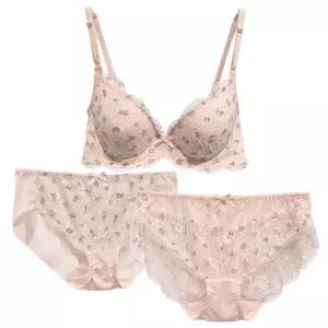 [롯데백화점]예스 (A컵-D컵)피치 소녀감성잔꽃 플라워 레이스 브라 팬티1+1 세트YSWBB505WPB505WPB506