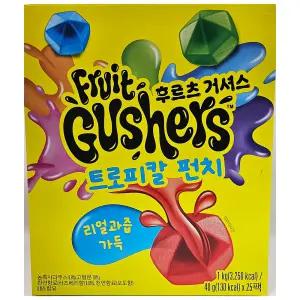 후르츠 거셔스 트로피칼 펀치 1kg(40gx25팩)/과일젤리/오렌지맛/포도맛/라즈베리맛/라임맛/믹스젤리