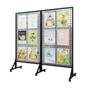 이동식 철망 스탠드 휀스 칸막이 소품 철제 매대 진열대 네트망 망 메쉬 접이식 격자 전시대 걸이 파티션