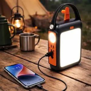 점퍼킹 캠핑 랜턴 LED 조명 휴대폰 충전 가능한 휴대용 비상용 손발전기 자가발전 국산