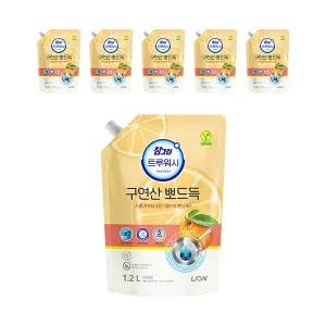 참그린 트루워시 구연산 오렌지 리필 1.2kg, 6개