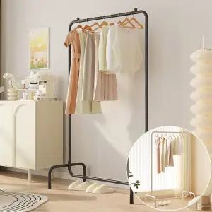 심플 이동식 스탠드 행거 선반 철제 수납 옷걸이 헹거/이동행거/매장/업소/공간활용/사무실/옷가게/의류/일