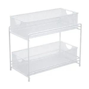 홈 2단 슬라이딩 메쉬 주방선반