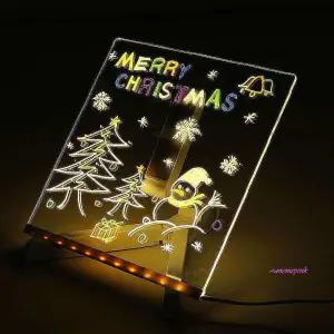 보드판 무드등 DIY LED 마카포함 형광 메모보드아크릴 무드등형 광낙서판vwx407